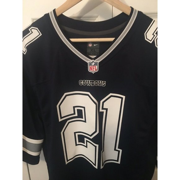 Dallas Cowboys Ezekiel Elliott 21 Men’s XL Nike Navy On Field‎ Authentic Jersey - Picture 5 of 7